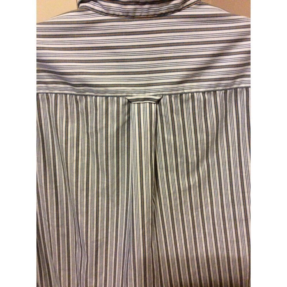 Pendleton Men's Bridgeport Button Front Shirt White Green Striped Pocket XL - Picture 11 of 11